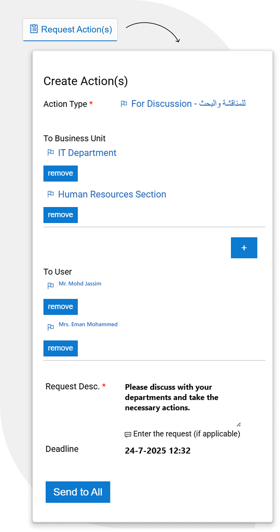 Request Actions